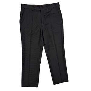 Givenchy Paris Dress Pants Micro-Stripe Wool Trousers Black 34x28